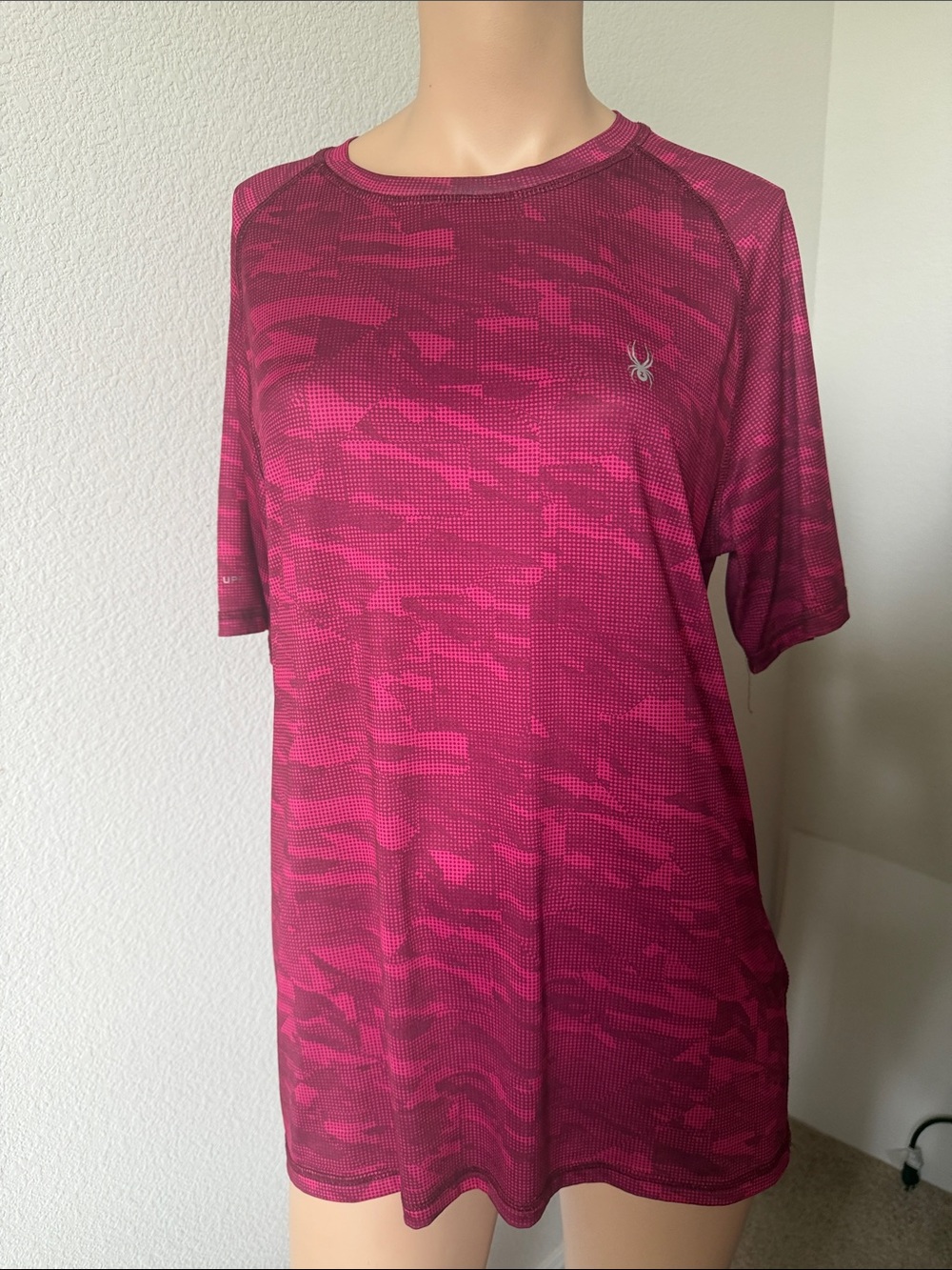 Spyder Women's Magenta Performance Rash Guard Swim Top Medium